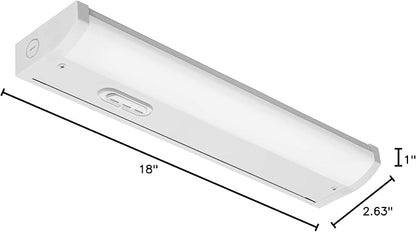 Juno UCES 18 Inch LED Under Cabinet Lighting, LED Kitchen Cabinet Light Fixture Hardwired, Dimmable, Damp Rated, Selectable Warm, Neutral, Cool White Light (UCES 18IN SWW4 90CRI WH M6)