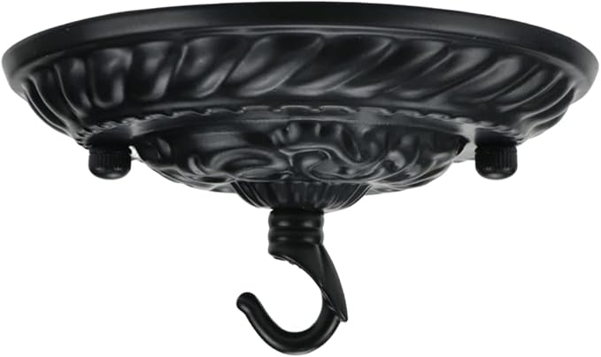 5 Inches Retro Style Steel Light Canopy Kit,Ceiling Light Fixture Canopy for Pendant Light,Matte Black
