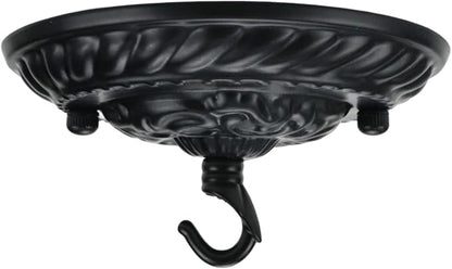 5 Inches Retro Style Steel Light Canopy Kit,Ceiling Light Fixture Canopy for Pendant Light,Matte Black