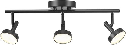 GLOBE Electric 64000007 19" 3-Light 22.5W Dimmable LED Integrated Track Lighting, Matte Black, Lighting for Kitchen, Bathroom, Bedroom, or Dining Room, Living Room Ceiling Lights, Light Fixture