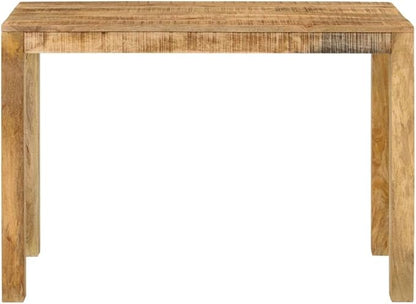 Rustic Dining Table Small 43.3 x 21.7 in Solid Mango Wood Natural Finish Rectangular Kitchen Table for 4 Compact Extendable Dining Room Furniture