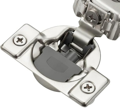 Ravinte 10 Pack 5 Pairs 1 inch Overlay Soft Close Hidden Door Hinge for Kitchen Cabinet Stainless Steel Adjustable Satin Nickel Hardware