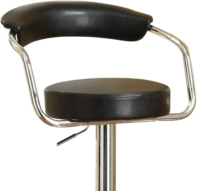 Modern Dining Chairs Set of 2 Adjustable Swivel Kitchen Island Stools with Sturdy Natural Design, Versatile Use for Comfortable Seating - Stylish Simple Construction,Black-Fabric-Classic