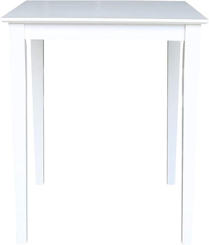 International Concepts Solid Wood Top Counter Height Dining Table, White