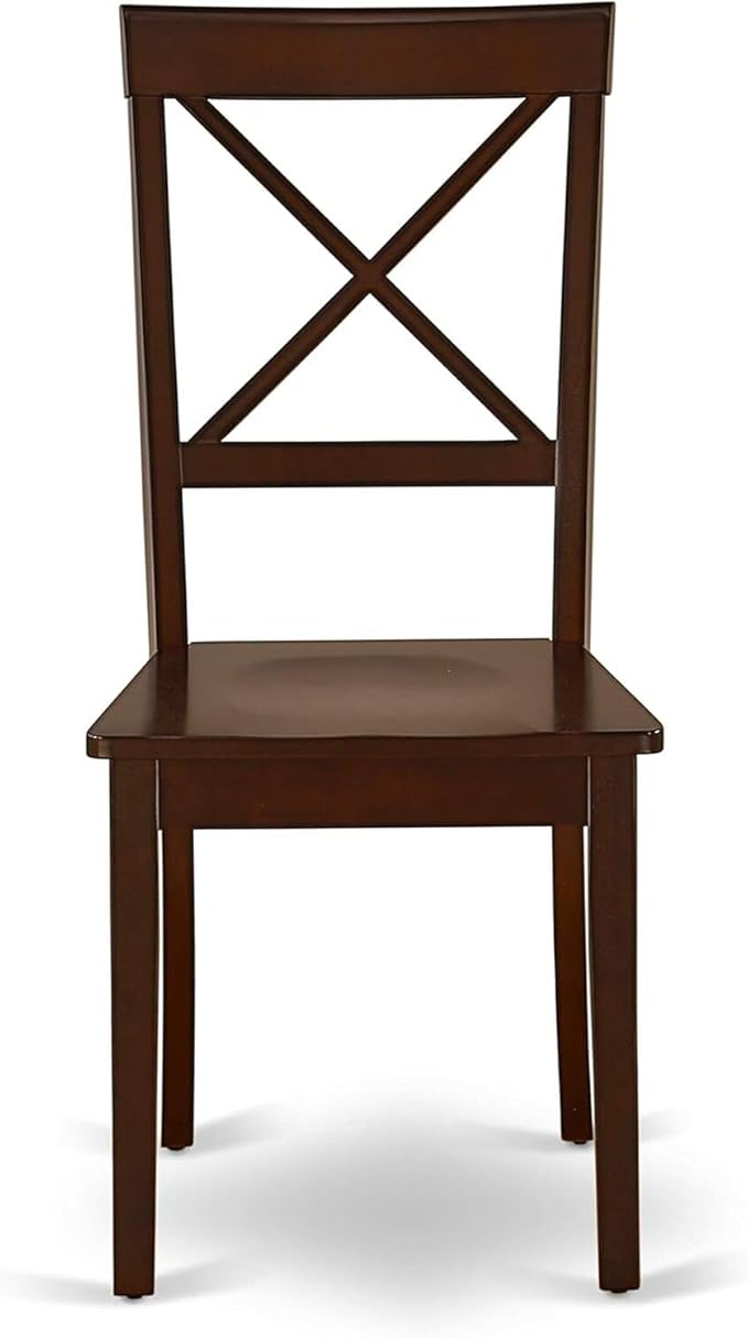 HomeStock 7 Piece Kitchen Table & Chairs Set Consist of a Rectangle Dining Table and 6 Dining Room Chairs, 36x60 Inch, Mahogany