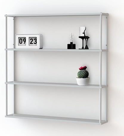 Mango Steam Wall-Mounted Steel Shelving Unit for Kitchen, Storage or Display Use - White - (36 H x 36 W x 6 D)