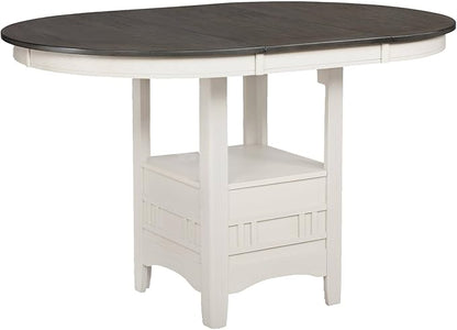 Maykoosh Counter Height Table with LeafModern Dining Table - White Gray Wood FrameKitchen Island Table