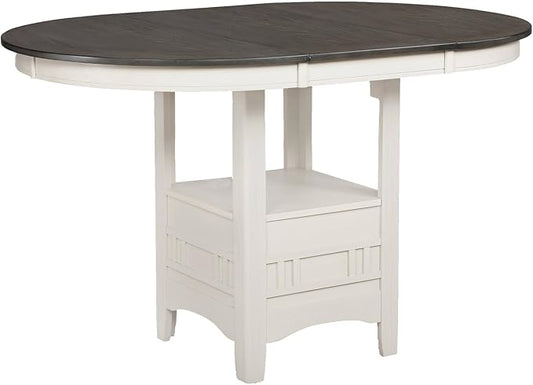 Maykoosh Counter Height Table with LeafModern Dining Table - White Gray Wood FrameKitchen Island Table