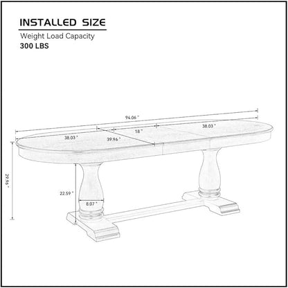 Mid-Century Modern Extendable Dining Table for 4-8, Expandable Space-Saving Kitchen Table with Leaf, Heavy-Duty Wood Finish Furniture for Dining Room, Small Apartment & Family Gatherings (Dark Brown)