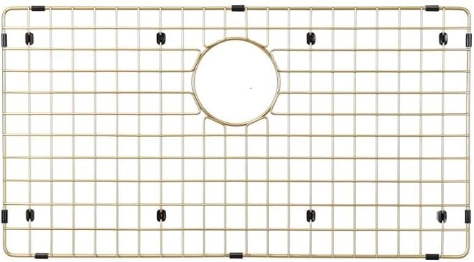 Starstar Sinks Protector Matte Gold 304 Stainless Steel Kitchen Sink Bottom Grid, Rack (29 x 15)
