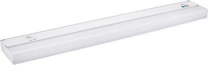 Maxxima 24 in. Hardwired LED Under Cabinet Light - 950 Lumens, 5 CCT, Color Temperature Slide Control, 2700K/3000K/3500K/4000K/5000K, Kitchen and Indoor Lighting Fixture, White, On/Off Switch, ETL