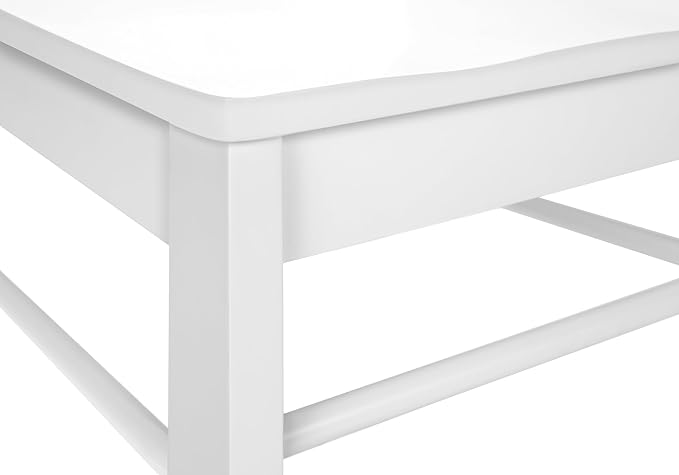 Monarch Specialties I 1320 Dining Chair, Set of 2, Side, Kitchen, Dining Room, White, Wood Legs, Transitional
