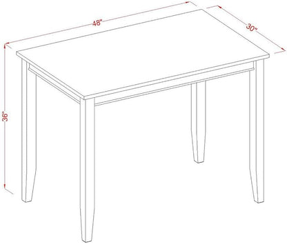 East West Furniture BUT-MAH-T Buckland Rectangle Counter Height Dining Table for Small Spaces, 30x48 Inch, Mahogany