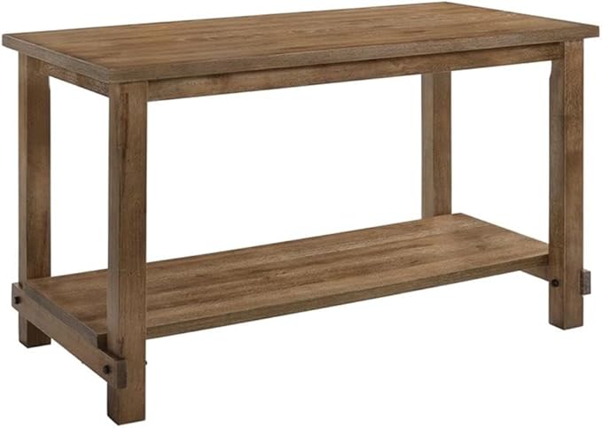 Acme Martha II Rectangular Wooden Counter Height Table in Weathered Oak