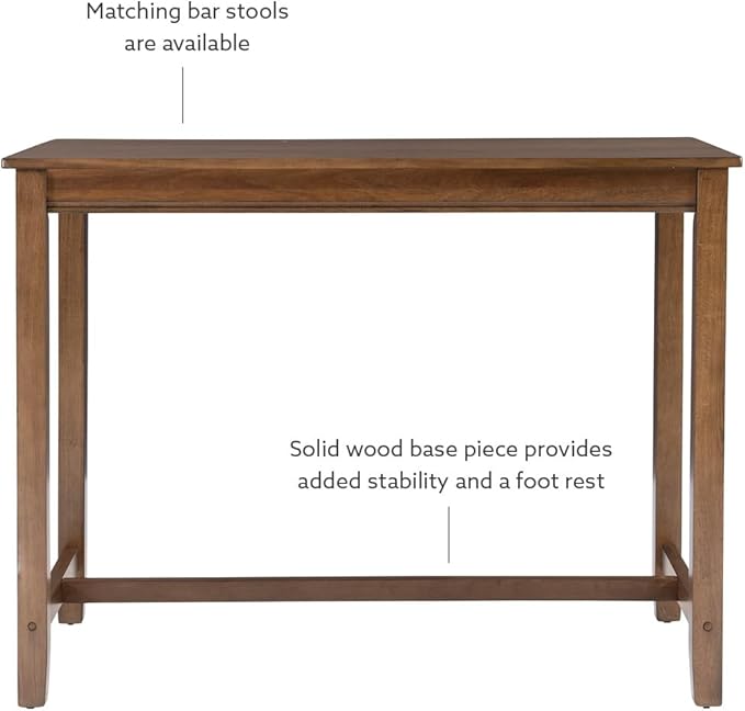 Linon Claridge Rustic Wood 36 inch Height Pub Table