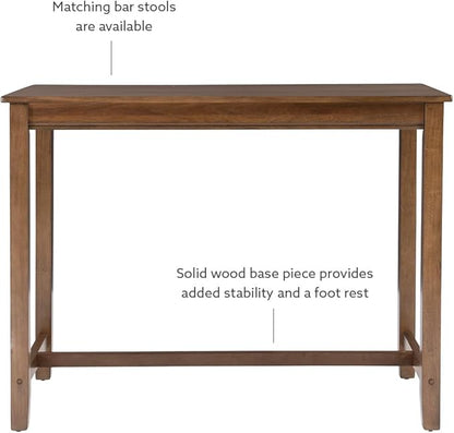 Linon Claridge Rustic Wood 36 inch Height Pub Table