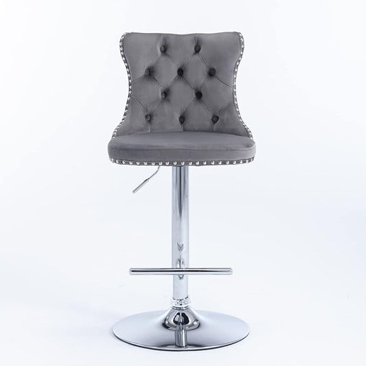 Modern Dining Chairs, Mid-Century Kitchen Table and Chairs with Sturdy Stable Base, Easy Assembly Luxury Furniture for Dining Room, Home Pub and Kitchen Island,Gray-Foam-2pc-3