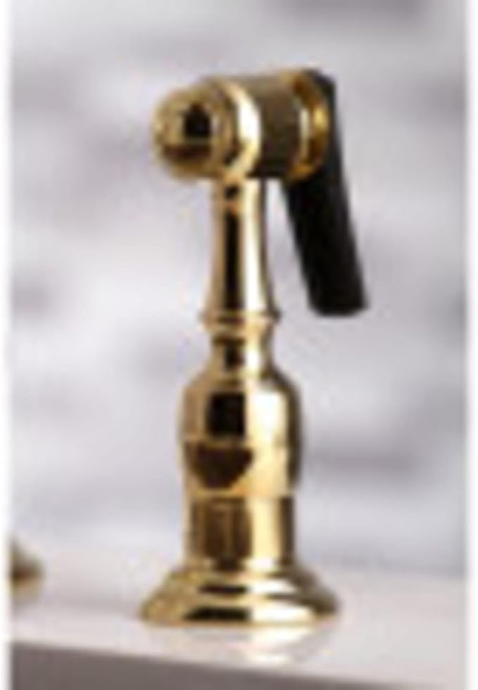 Kingston Brass KS3270ALBS Kitchen Faucet with Side Sprayer, Matte Black