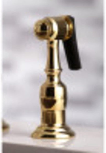 Kingston Brass KS3270ALBS Kitchen Faucet with Side Sprayer, Matte Black