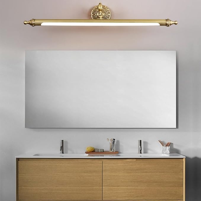 Aiwen LED Vanity Light Fixture 12W 27.95 inch Bath Vanity Lights with PC Lamp Shade Retro Artwork Picture Lights Wall Sconces for Dressing Bathroom Lighting Neutral Daylight 4000k