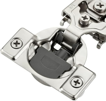 Ravinte 50 Pack 25 Pairs 3/8 inch Overlay Soft Close Hinges for Kitchen Cabinet Hinges Satin Nickel Hidden Hinges Stainless Steel Concealed Hinge self Closing