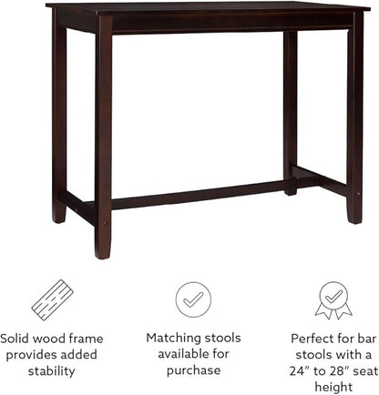 Linon 36 inch Height Pub Claridge Table, Walnut Counter