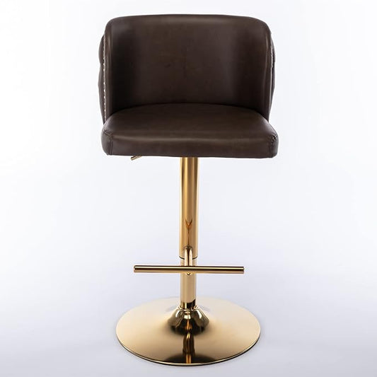 Modern Dining Chairs, Mid-Century Kitchen Table and Chairs with Sturdy Stable Construction, Easy Assembly for Dining Room, Home Pub and Kitchen Island,Brown-PU-2PC