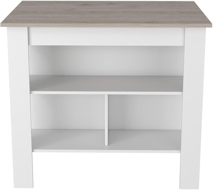 Modern Dining Table Kitchen Island Adjustable Sturdy Stable Shelves Expandable Counter Console Luxury Easy Clean Living Room Decor,White