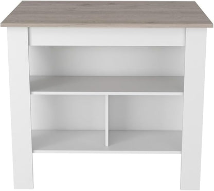 Modern Dining Table Kitchen Island Adjustable Sturdy Stable Shelves Expandable Counter Console Luxury Easy Clean Living Room Decor,White
