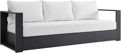 Modway Tahoe Aluminum 4-Piece Outdoor Patio Set in Gray White