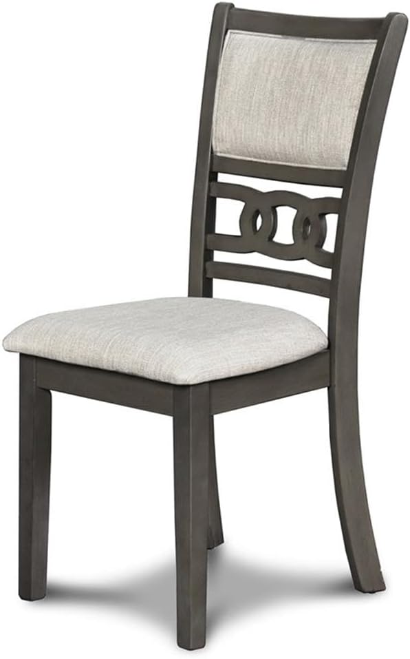 New Classic Furniture Gia 3-Piece Drop Leaf Dining Table Set with 2 Chairs, 42-Inch, Gray