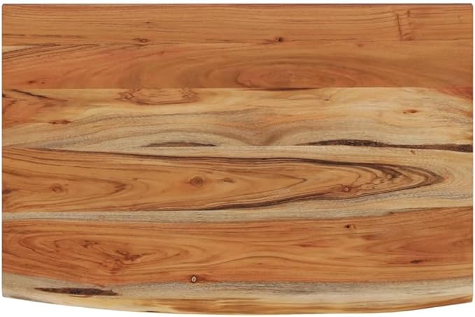 Solid Acacia Wood Live Edge Shelf Wall Mounted for Decorative Items with Shelf Supporting 165.3 lbs, Rustic Wall for Living Room, Brown Acacia Wood 19.7 x 11.8 x 1.0 Inches
