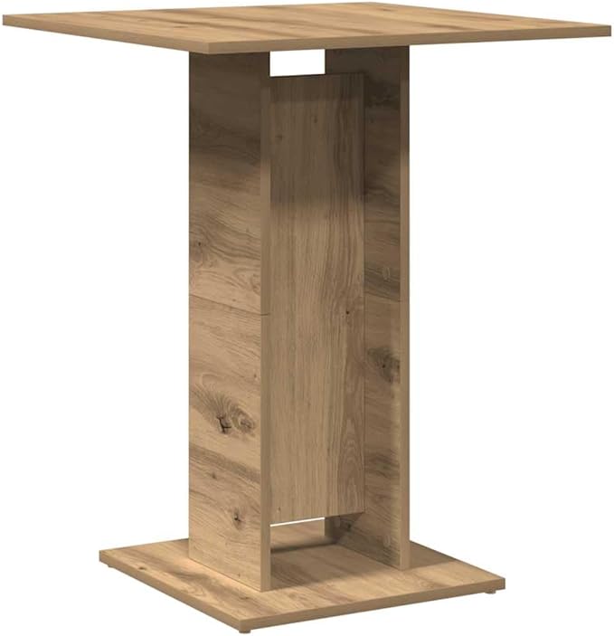 Artisan Oak Small Square Dining Table 23.6x23.6x29.5 in Engineered Wood Bistro Table for 2 Space-Saving Kitchen Breakfast Nook or Office Apartment