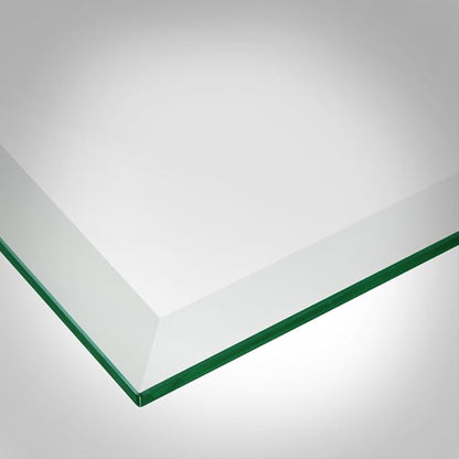 Dulles Glass 36X60 inch Rectangular Glass Table Top - Tempered - 1/4" Thick Glass Surface, Safe Beveled Edge, Eased Corners, Multipurpose for Dining Table, Patio, Coffee and End Table