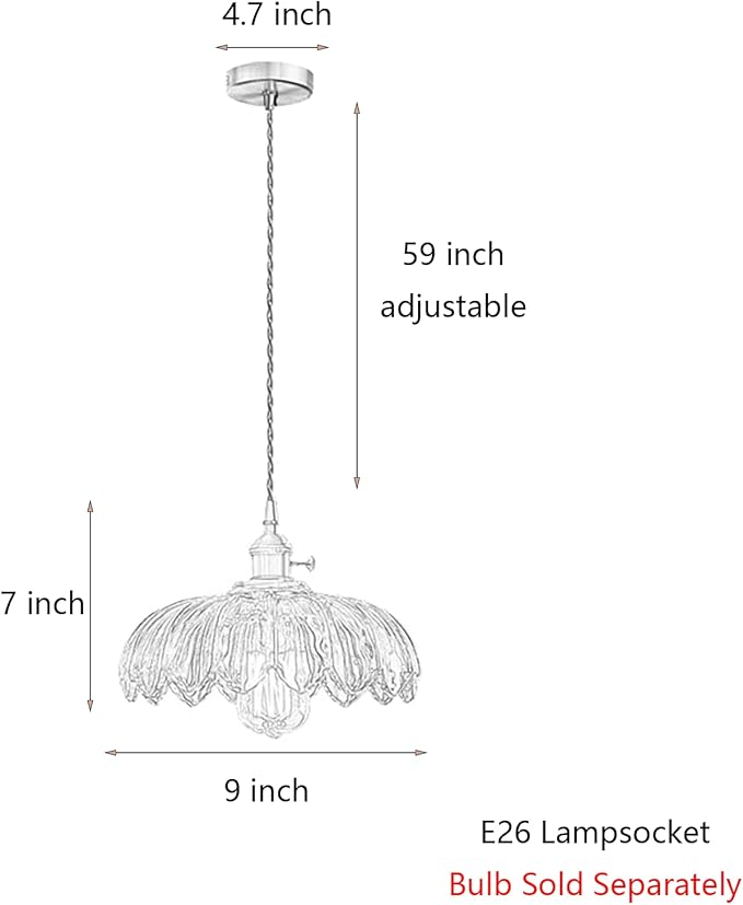 Grass Green Glass Pendant Light Fixtures Medium 9.8 Inches Lampshade Gold Brass Finish and Switch Vintage Pendant Ceiling Lamp Copper Pendant Lighting (Grass Green)