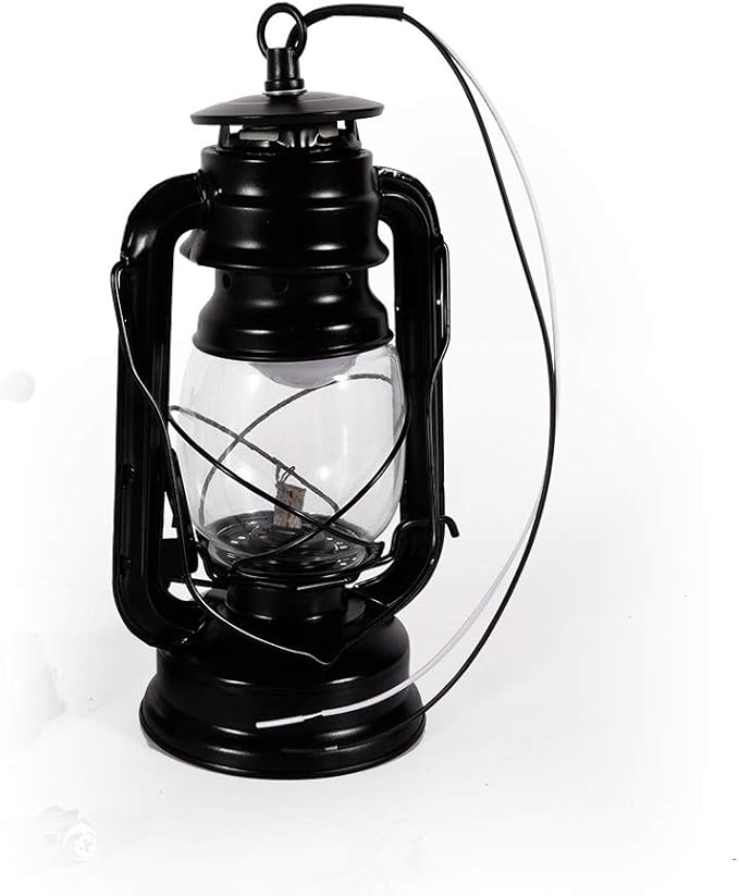 Futchoy FIKNEE Rustic Wall Lantern Light - Retro Antique Vintage Lamp - Porch & Outdoor Wall Sconce - Black