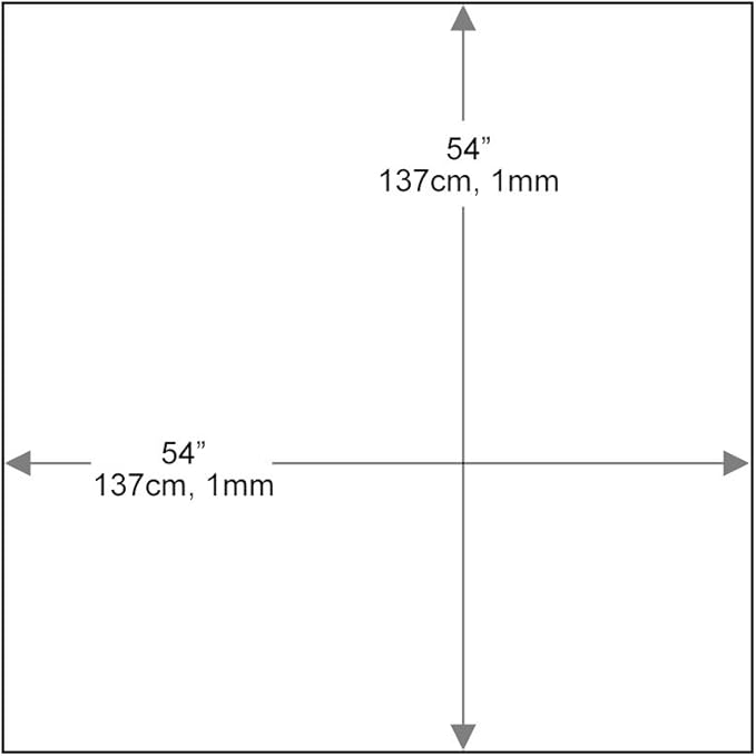 Dulles Glass 54 inch Square Glass Table Top - Tempered - 1/4" Thick Glass Surface, Safe Flat Polished, Eased Corners, Multipurpose for Dining Table, Patio, Coffee and End Table