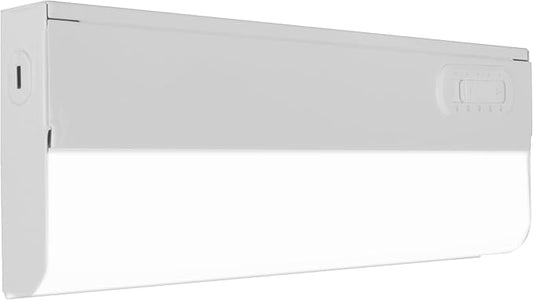 9” LED Direct Wire Under Cabinet Light - Dimmable Undercounter LED Lights for Kitchen - Selectable CCT 2700K-5000K, 340-360 Lumens, 5W - UCB Series Hardwired Under Cabinet Lighting by NICOR Lighting