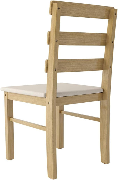 Majnesvon Dining Chairs Set of 2, Farmhouse Kitchen Table Set with Chairs, Wood Dining Table Chair for Kitchen, Restaurant, Apartment (Natural 2 Chair)