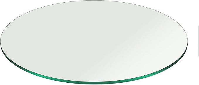 56" Inch Round Glass Table Top 3/8" Thick Pencil Polish Edge Tempered by Fab Glass and Mirror