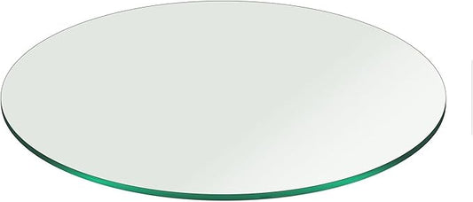 56" Inch Round Glass Table Top 3/8" Thick Pencil Polish Edge Tempered by Fab Glass and Mirror