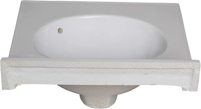 Fine Fixtures Cultured Marble Composite Bathroom Sink Top - Fits Standard 18” Vanity | Elegant and Durable Bathroom Sinks for Modern Homes - Upgrade Your Space - Perfect for Any Bathroom Design