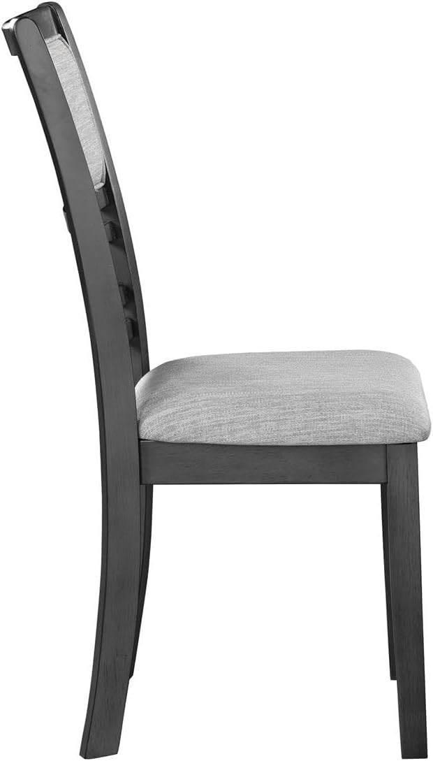 New Classic Furniture Gia 3-Piece Drop Leaf Dining Table Set with 2 Chairs, 42-Inch, Gray