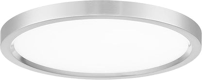 Minka Lavery 715-84-L Lavery LED Flush Mount, 1-Light, 30 Total Watts, 15-in H x 1-in W, Brushed Nickel