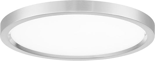 Minka Lavery 715-84-L Lavery LED Flush Mount, 1-Light, 30 Total Watts, 15-in H x 1-in W, Brushed Nickel
