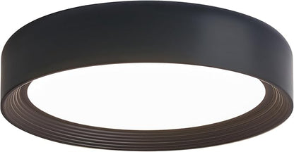 15.75 Inch Dimmable Black Flush Mount LED Ceiling Light,Modern Round Close to Ceiling Lighting for Living Room,Bedroom,Kitchen,Laundry Room