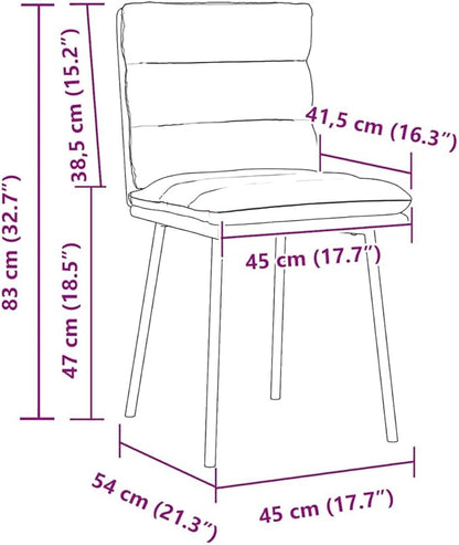 Modern Dining Chairs Set of 2 Dark Gray Velvet Upholstered Accent Chairs Compact Size for Dining Room Kitchen Bedroom