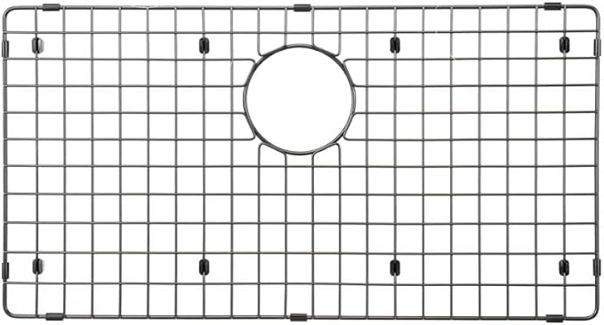 Starstar Sinks Protector Matte Black 304 Stainless Steel Kitchen Sink Bottom Grid, Rack (25 L x 15 W)