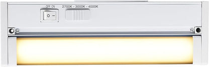 LEDVANCE 10" LED Undercabint Light, 6.5W, 3 CCT Select 2700/3000/4000K, 80 CRI, Linkable, 450 LMS, Accessories Included - 1 Pack (62440)