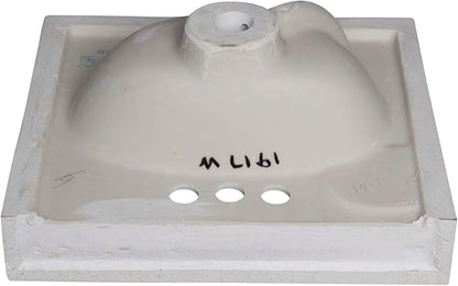 Fine Fixtures Cultured Marble Composite Bathroom Sink Top - Fits Standard 18” Vanity | Elegant and Durable Bathroom Sinks for Modern Homes - Upgrade Your Space - Perfect for Any Bathroom Design